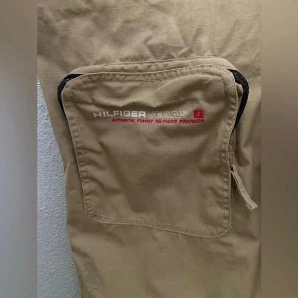 Vintage Tommy Hilfiger jumpsuit overalls carpenter size Large 90's wide‎ leg - Picture 8 of 15